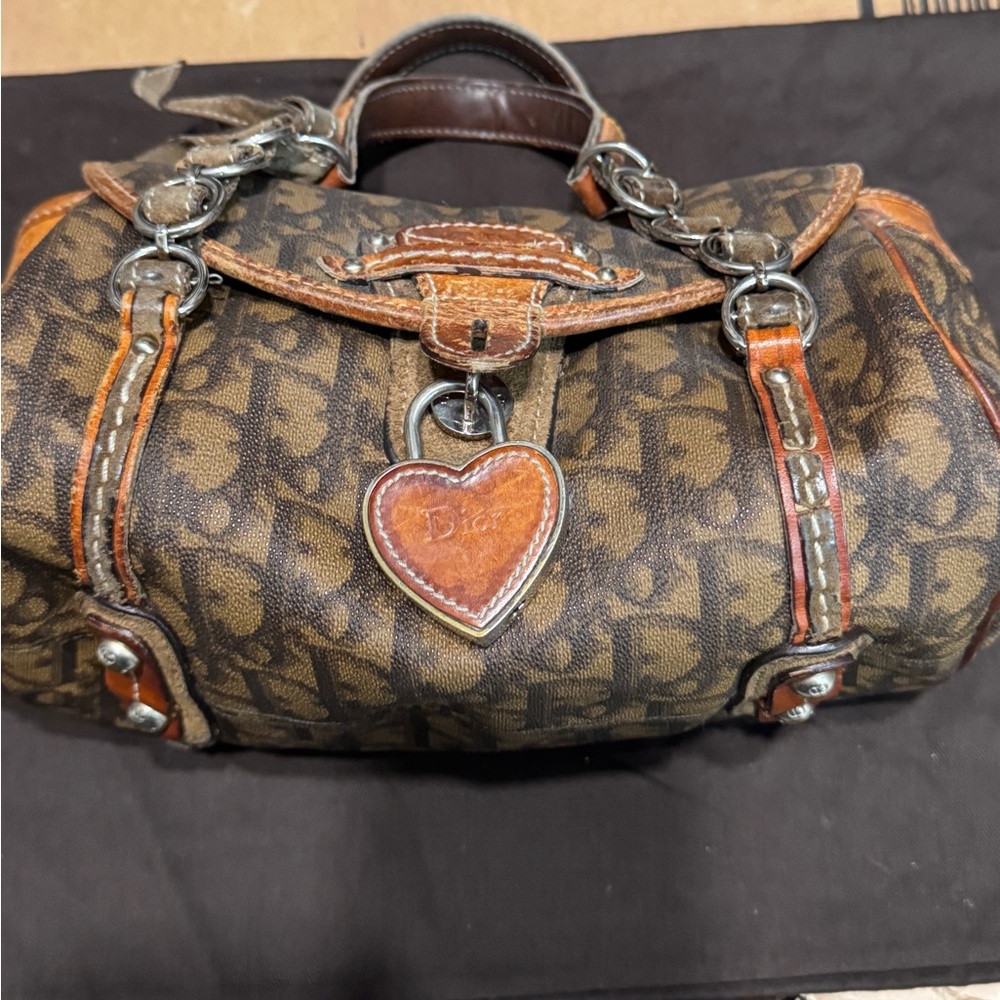 Dior Monogram Brown and Tan Satchel